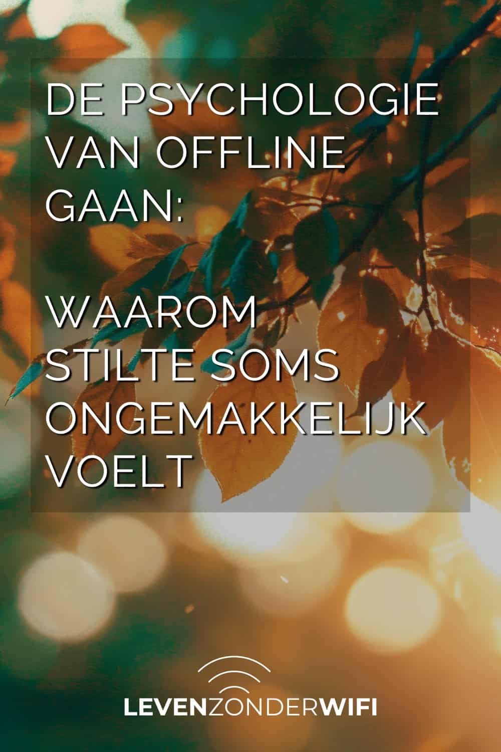 De psychologie van offline gaan - bladeren waar de zon doorheen schijnt