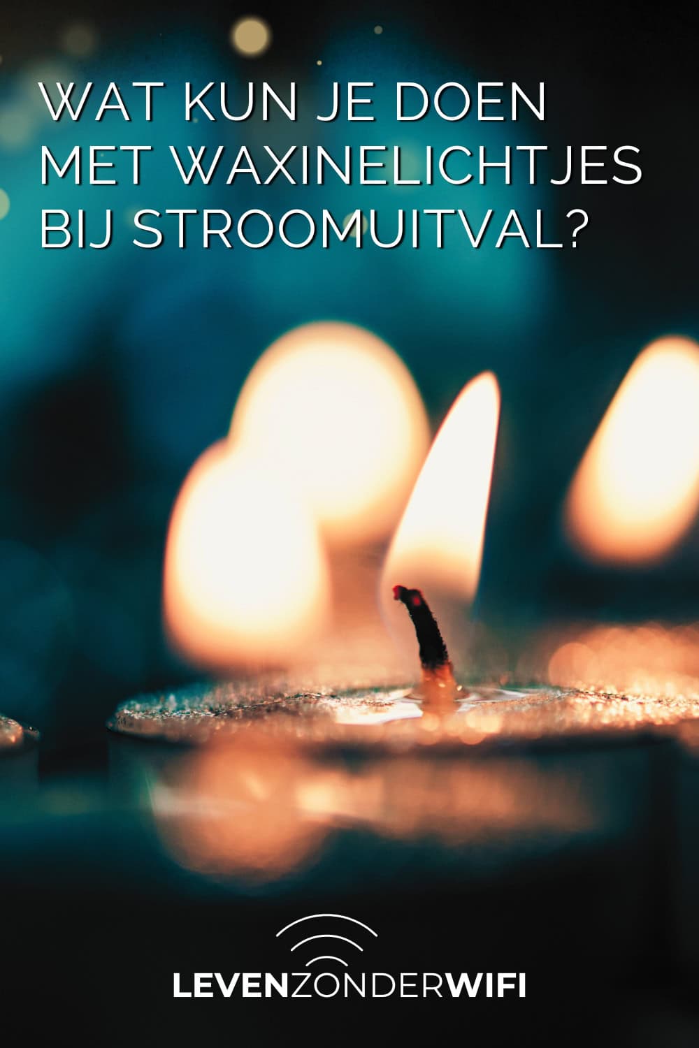 Wat kun je doen met waxinelichtjes bij stroomuitval - een ingezoomd beeld van een waxinelichtje