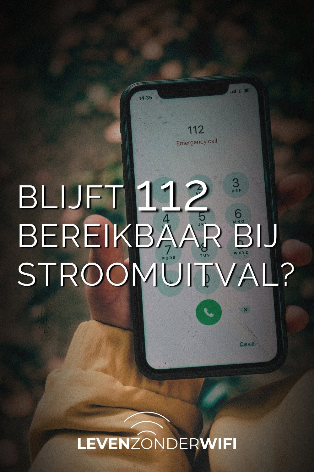 Blijft 112 bereikbaar bij stroomuitval Pinterest - Een telefoon waarop het nummer 112 staat
